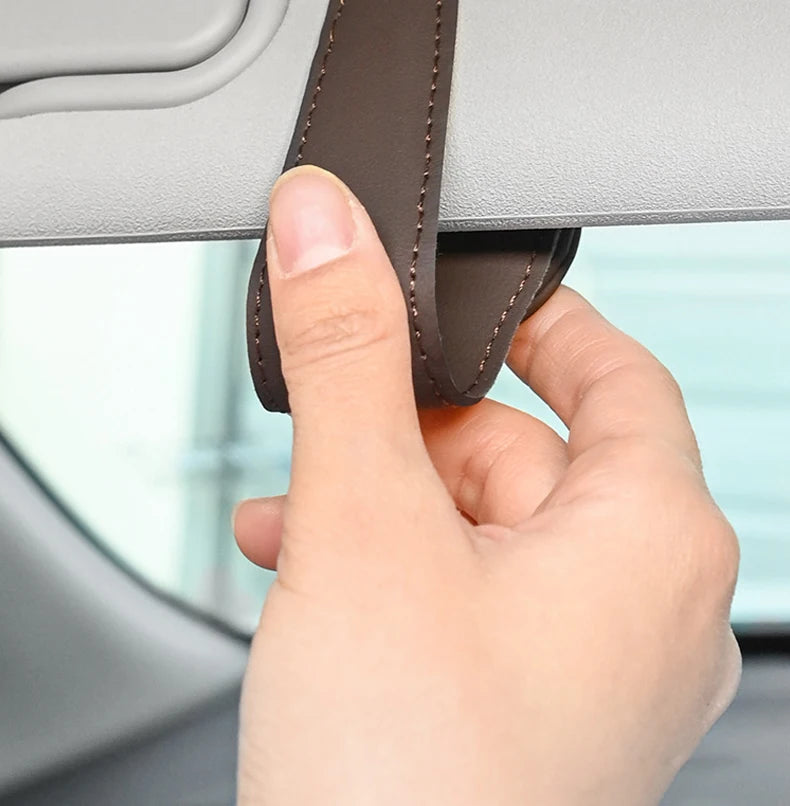 Automotive Car Sun Visor Glasses Case Magnetic Sunglasses Clip Card Ticket Holder Stand Fastener Pen Eyeglasses Accessories Oasis Select