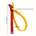 8IN Belt Wrench Oil Filter Puller Strap Spanner Chain Wrench Strap Opener Adjustable Strap Opener Cartridge Disassembly Tool Oasis Select yelllow