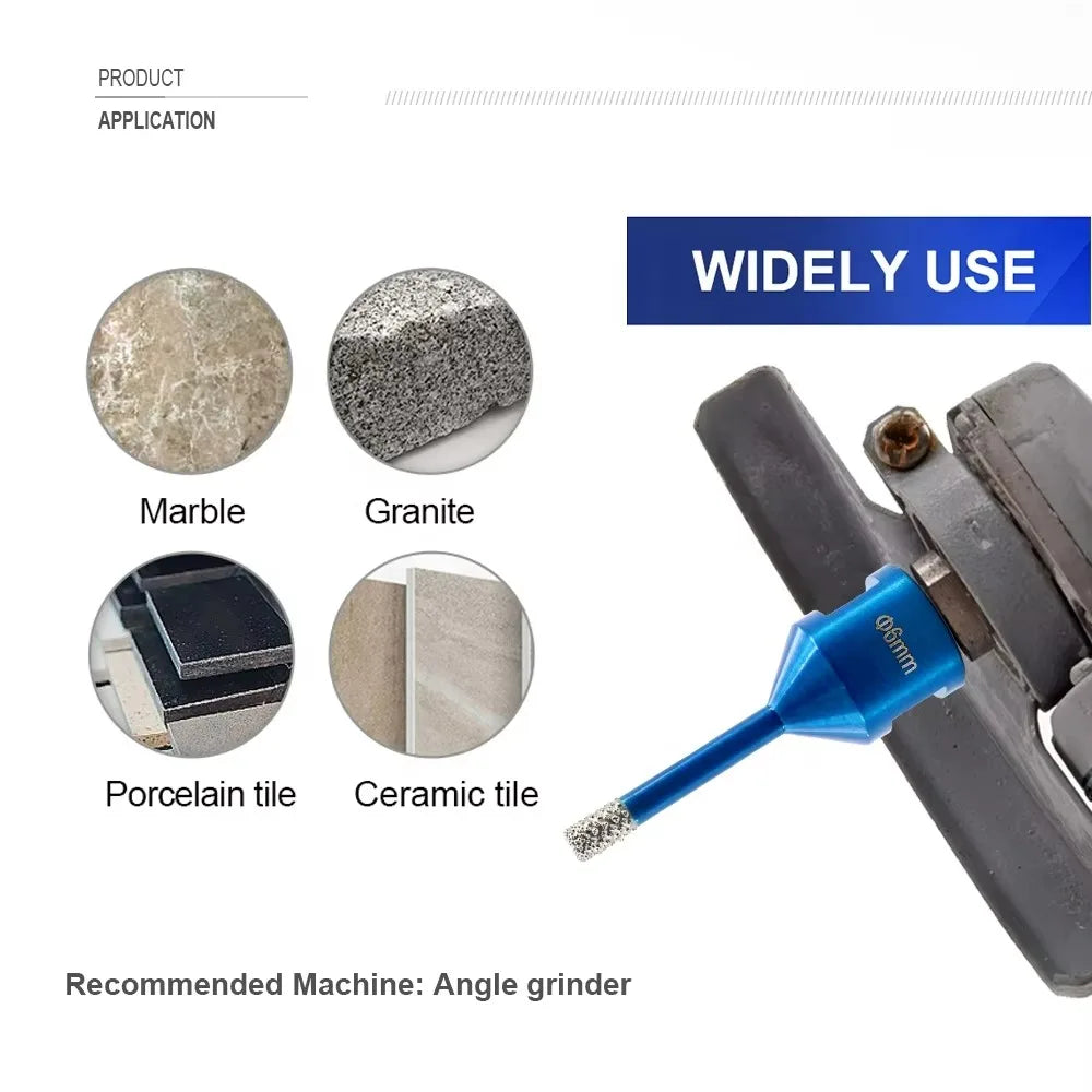 JUSTINLAU Dry Diamond Drilling Core Ceramic Tile Hole Saw Cutter Granite Marble Drill Bits Tiles Crowns with M14 Thread Opener Oasis Select