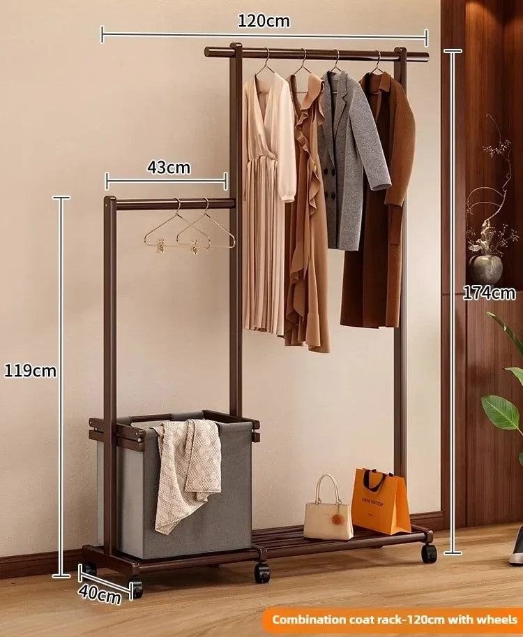 Simple hanging rack, floor to ceiling bedroom corner coat rack, multifunctional home balcony drying rack, storage rack Oasis Select Combination 120cm