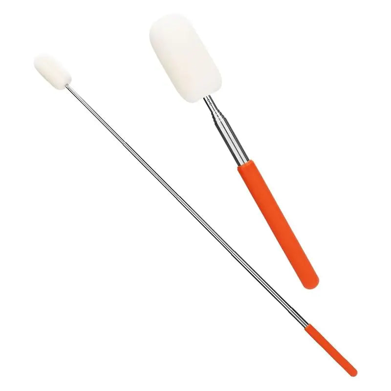 LIKE WISH 2Pcs Telescoping Sponge Stick For Pottery, Retractable Mud Tools Clay Sponge On A Stick With Handle Oasis Select Orange