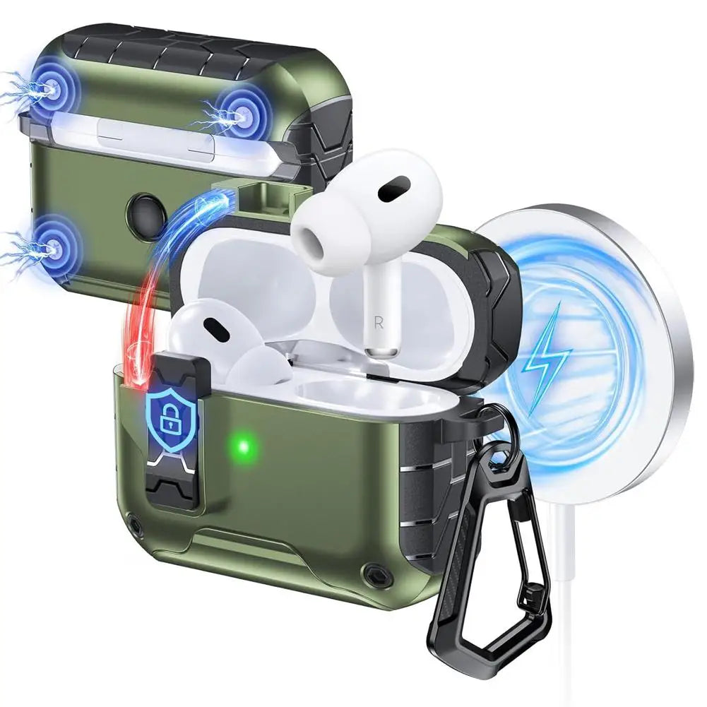 AirPods Pro 3 Case – Phone Stand, Magnetic Lock & Keychain Earbud Protective Case Oasis Select H