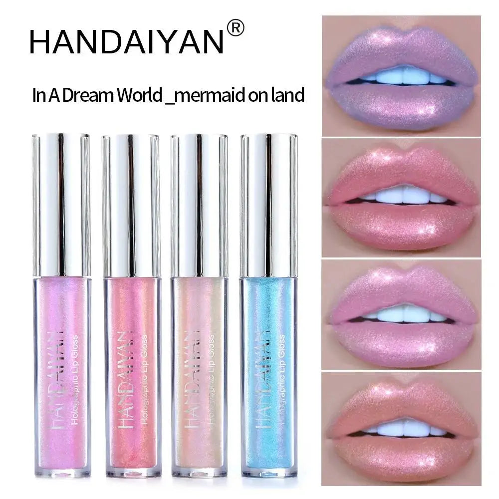 Handaiyan Glitter Lip Gloss – Waterproof Shimmer 6 Shades