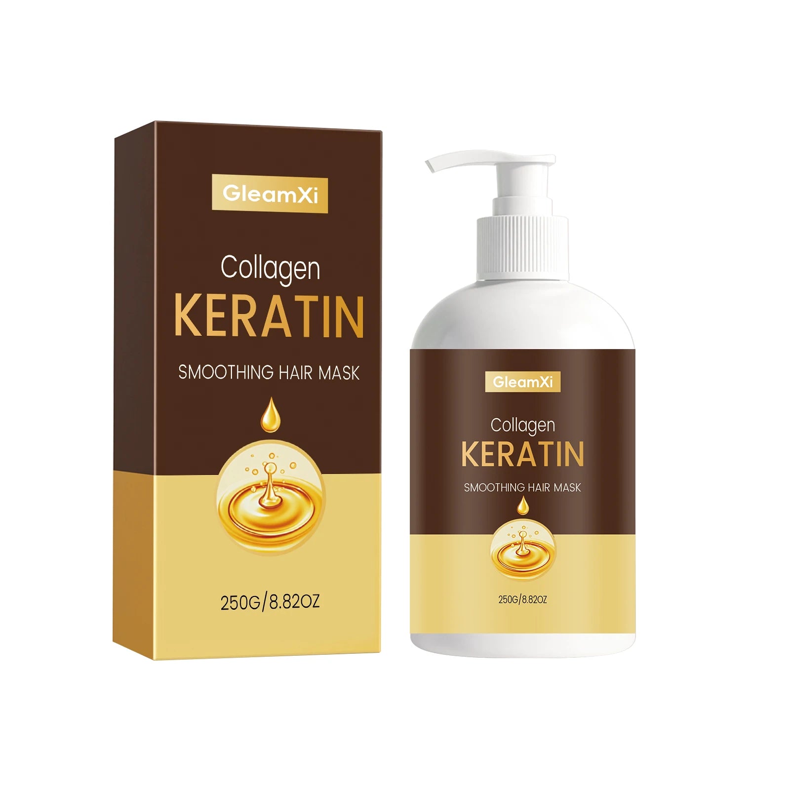 Collagen Keratin Hair Mask Conditioning Smoothing Repair Dry Damaged Hair,Frizz Control & Repairing Hydration Hair Mask Oasis Select 250g boxed