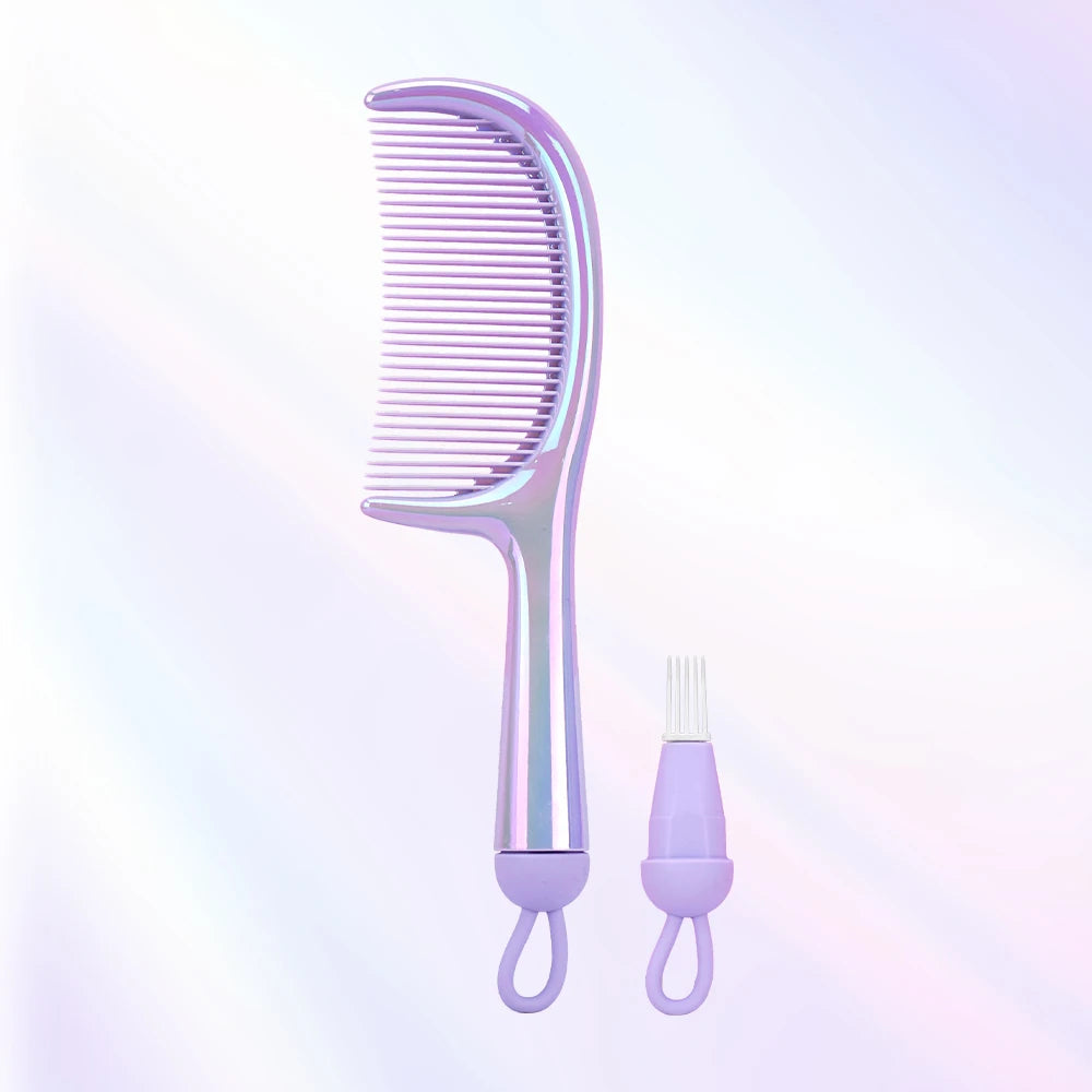 Wide Tooth Detangling Comb – Anti-Static Curly Hair Brush Hair Detangling Comb Oasis Select TJ3178-purple