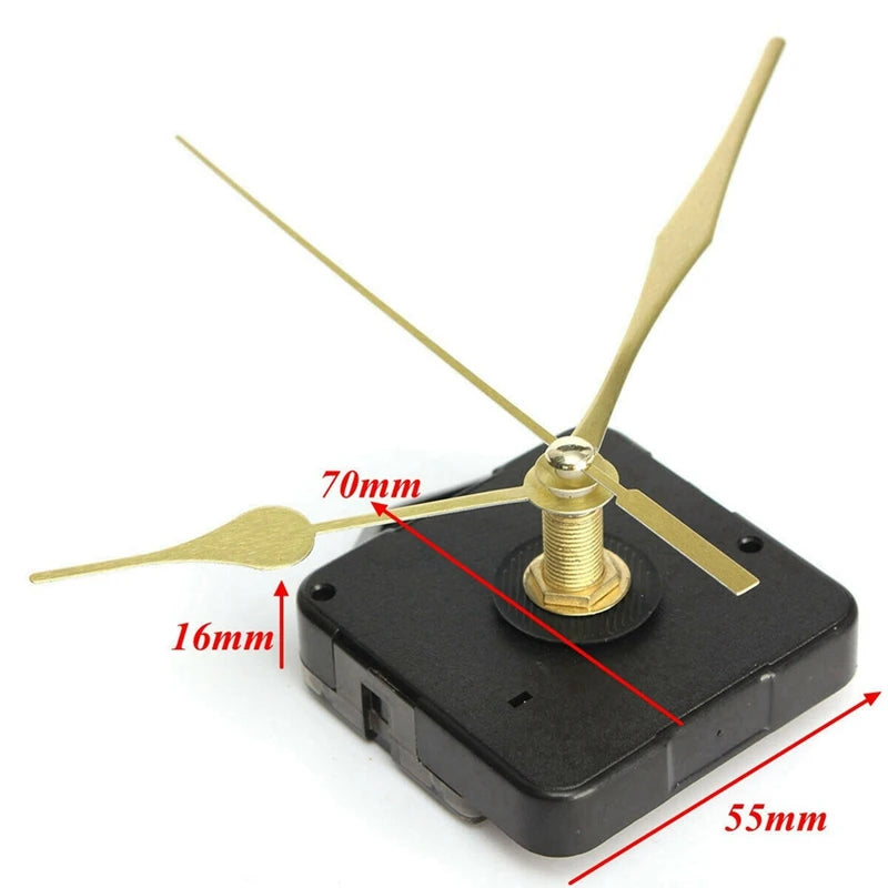 WISH 10Pcs 18Mm Silent Movement Sets DIY Spindle Hands Wall Quartz Clock Movement Mechanism Repair Tools Part Clock Kit Oasis Select