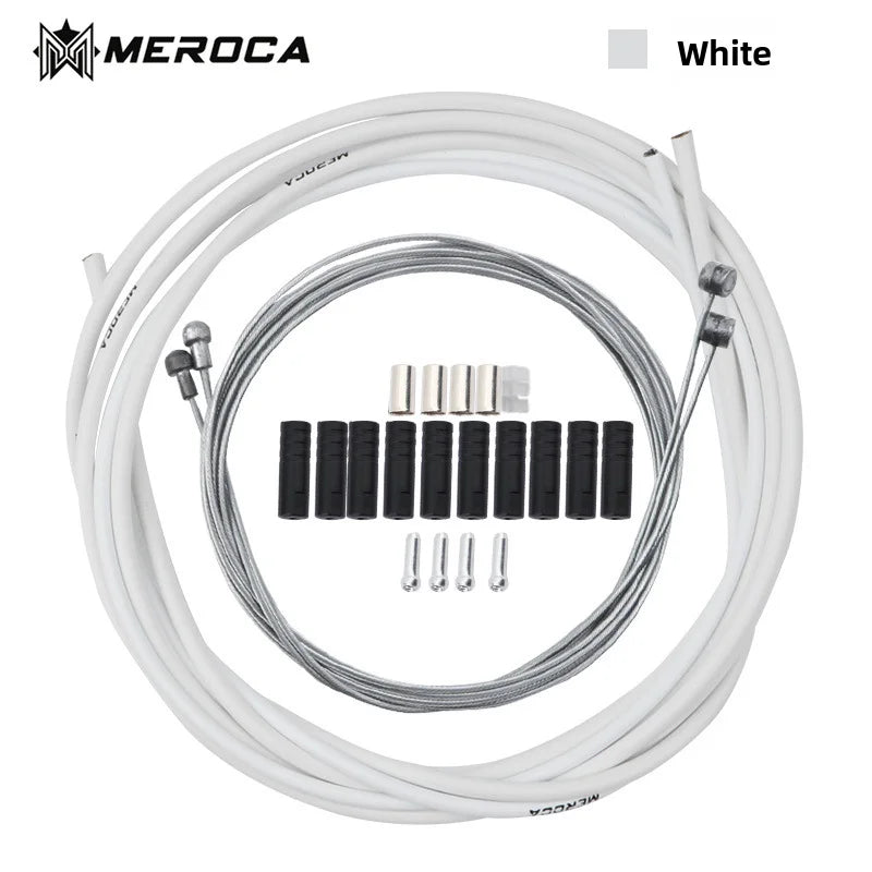 Bicycle brake cable tube, cable core, mountain bike shifting cable tube set, color, V disc brake universal Oasis Select WHITE