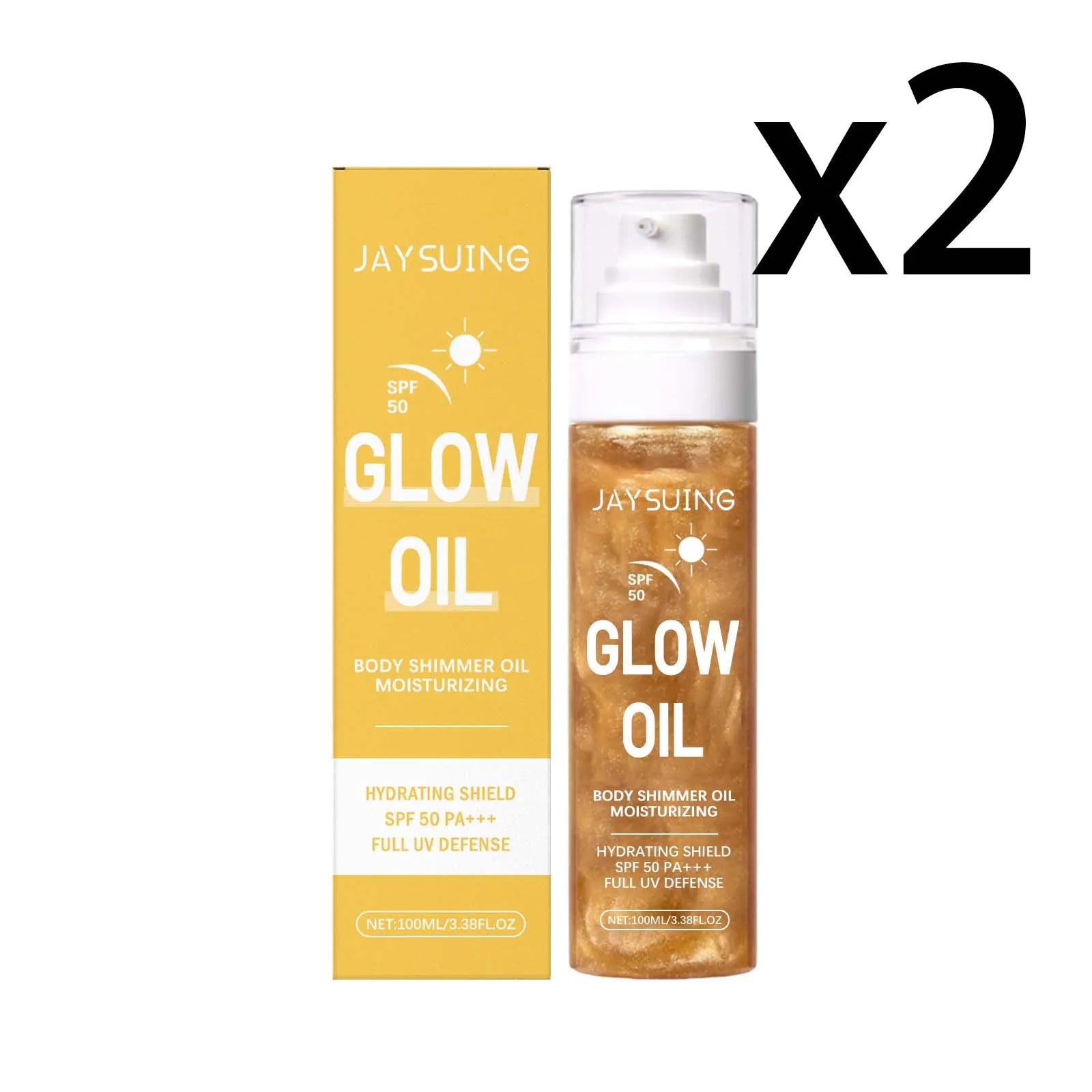 Coconut Sunscreen Oil SPF 50 | Waterproof UV Protection 100ml Sunscreen Oil Oasis Select 2x100ml 100ml