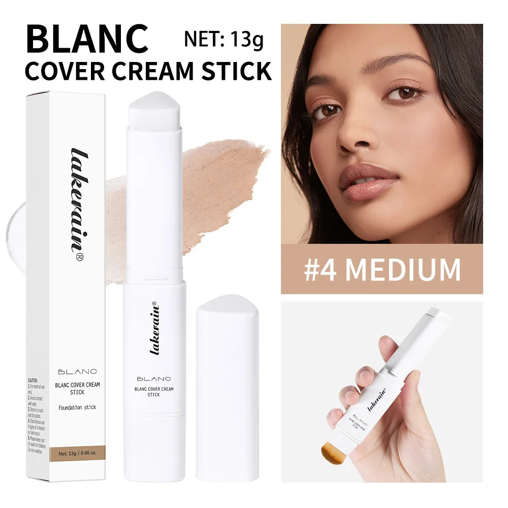 Foundation Stick Color Changing Foundation Detachable Brush Blanc Cover Cream Stick High Coverage Smoothly Blending Base Makeup Oasis Select 04 Medium
