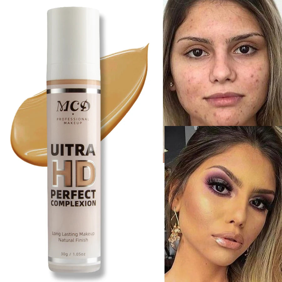 MCD 9-Shade Full Coverage Liquid Foundation | Natural Matte