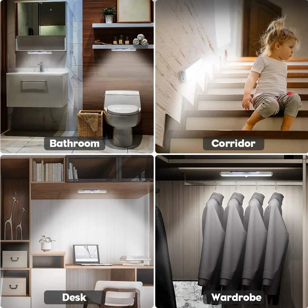 SHINEKNOT Motion Sensor LED Cabinet Light | USB Rechargeable