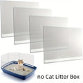 4-Pack Cat Litter Box Pee Shields – High-Sided Splash Guard Litter Box Shields Oasis Select no Cat Litter Box