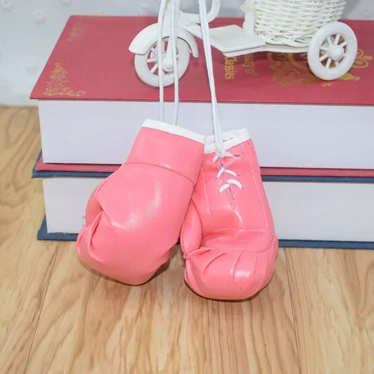 Miniature Boxing Gloves Punching Bag Backpack Hanging Pendant Collectible Souvenir for Party Decorations Oasis Select Pink-1pc