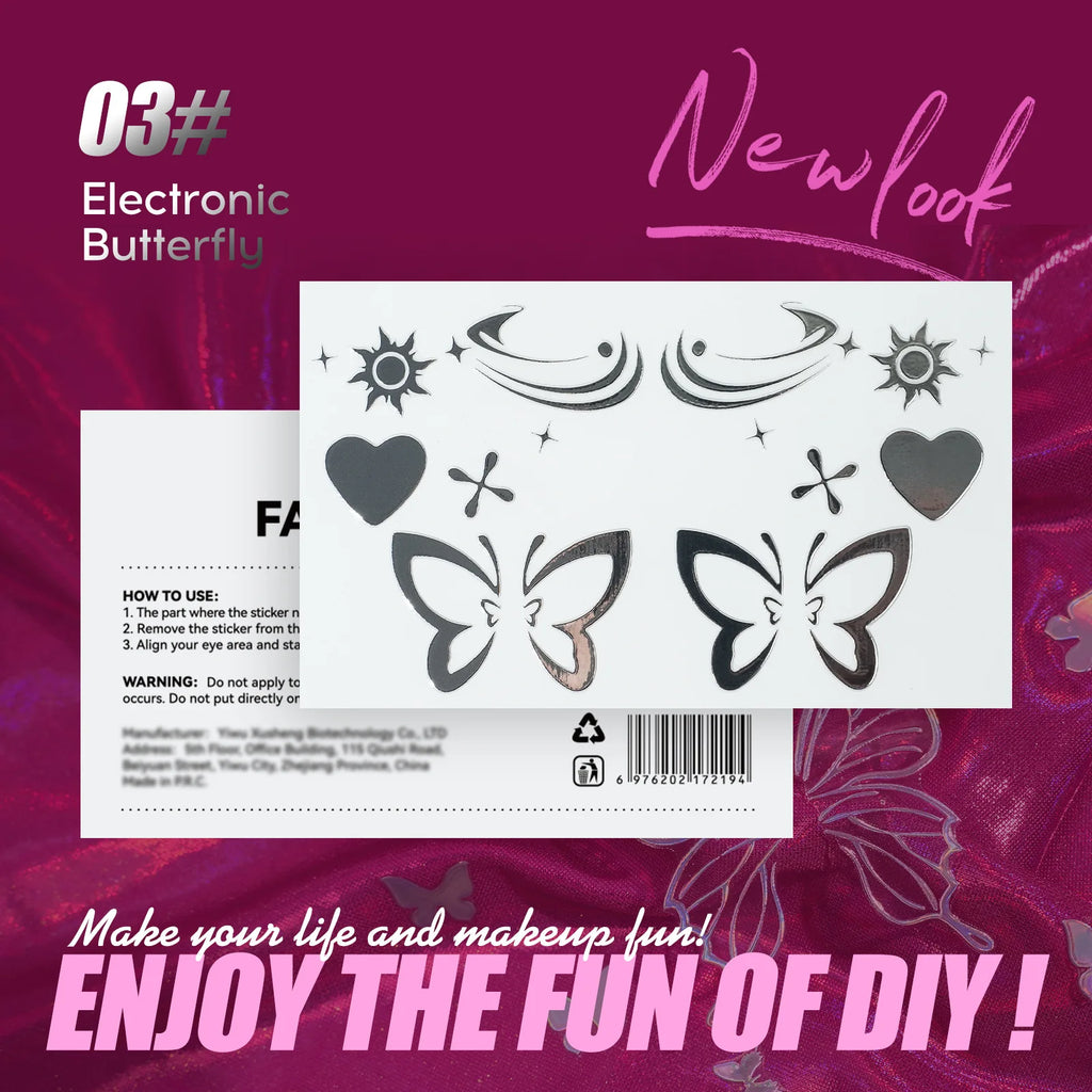 MLSMILE 3D Laser Face Stickers – Eye Makeup Temporary Tattoos