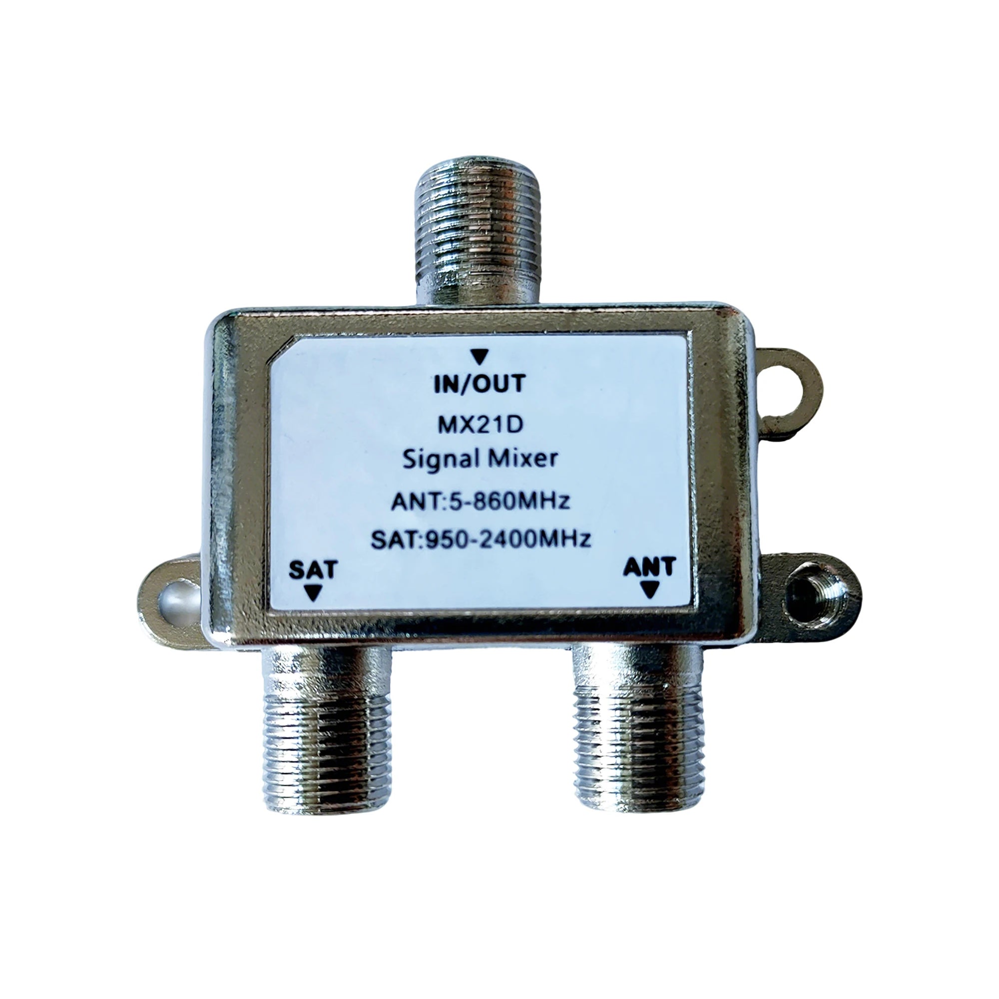 ZSAT/ANT Diplexer Cable and Satellite TV Combiner/Splitter MX21D DVB-S2 Terrestrial Digital Signal DVB-T2 ISDB-T ATSC DVB-C Sign Oasis Select SILVER