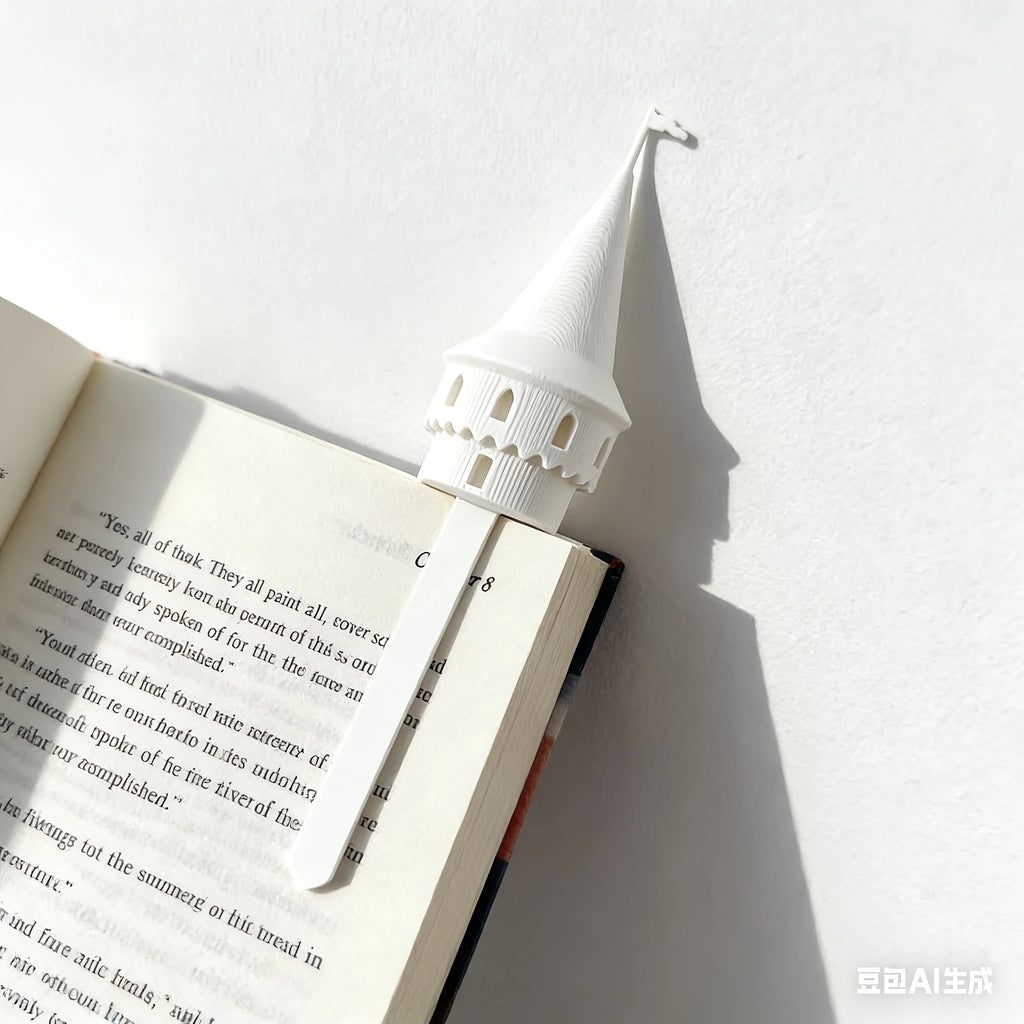 Magic Castle Spire Bookmarks Home Creative Page Stand Books Decor Cute Novelty Reading Accessories Desktop Ornaments Party Gifts Oasis Select WHITE