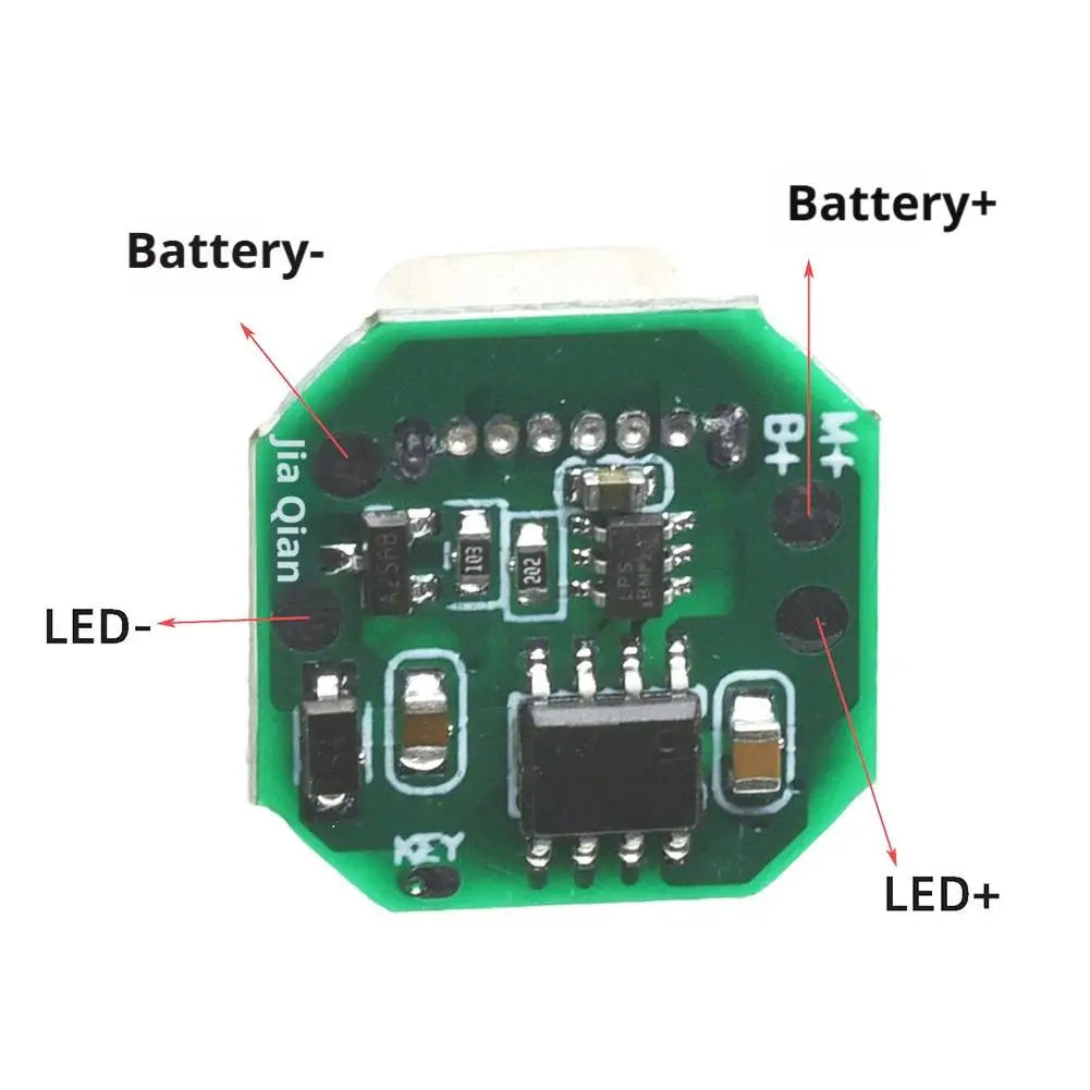 All-in-One Flashlight Driver Module – Type-C, 18650 & 10W LED