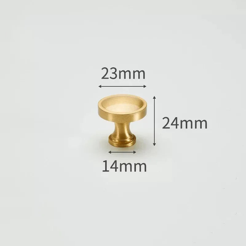 Modern Simple Solid Brass Cabinet Knobs Furniture Wardrobe Handle Kitchen Copper Pulls Doorknob Oasis Select 7