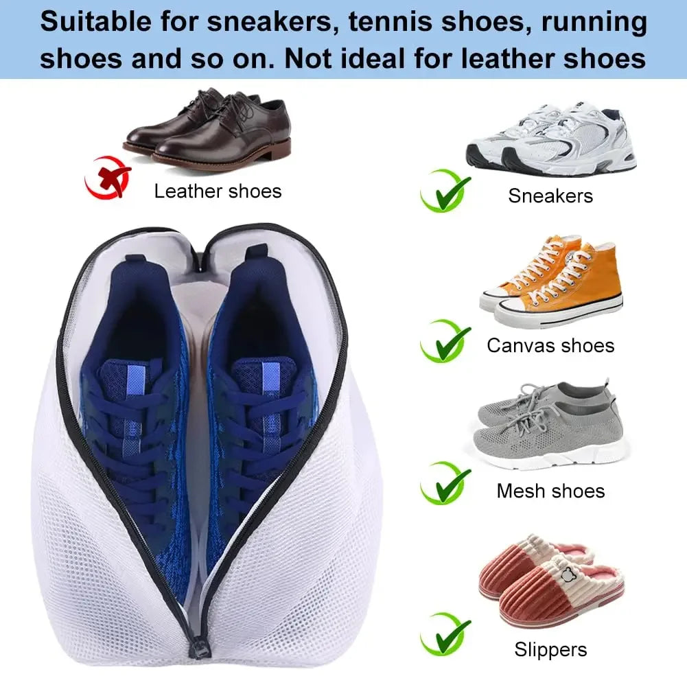 Shoe Washing Bag, Storage Bag Mesh Shoe Laundry Bags with Zip Closure for Sneakers, Running Shoes, Socks, Bras Organizer Oasis Select