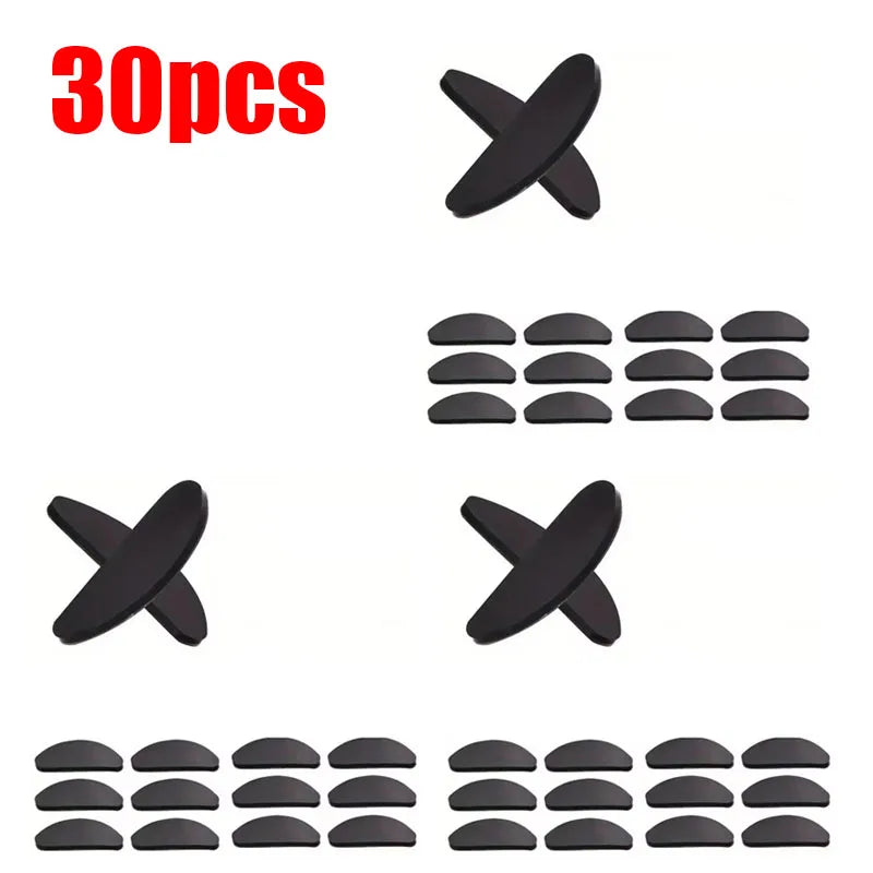 10/20/30/40Pcs Adhesive Nose Pad, Eyeglass Nose Pads Stick On Silicone Anti-Slip For Sunglasses Thin Nose Pads Eyeglasses Oasis Select 30pcs Black