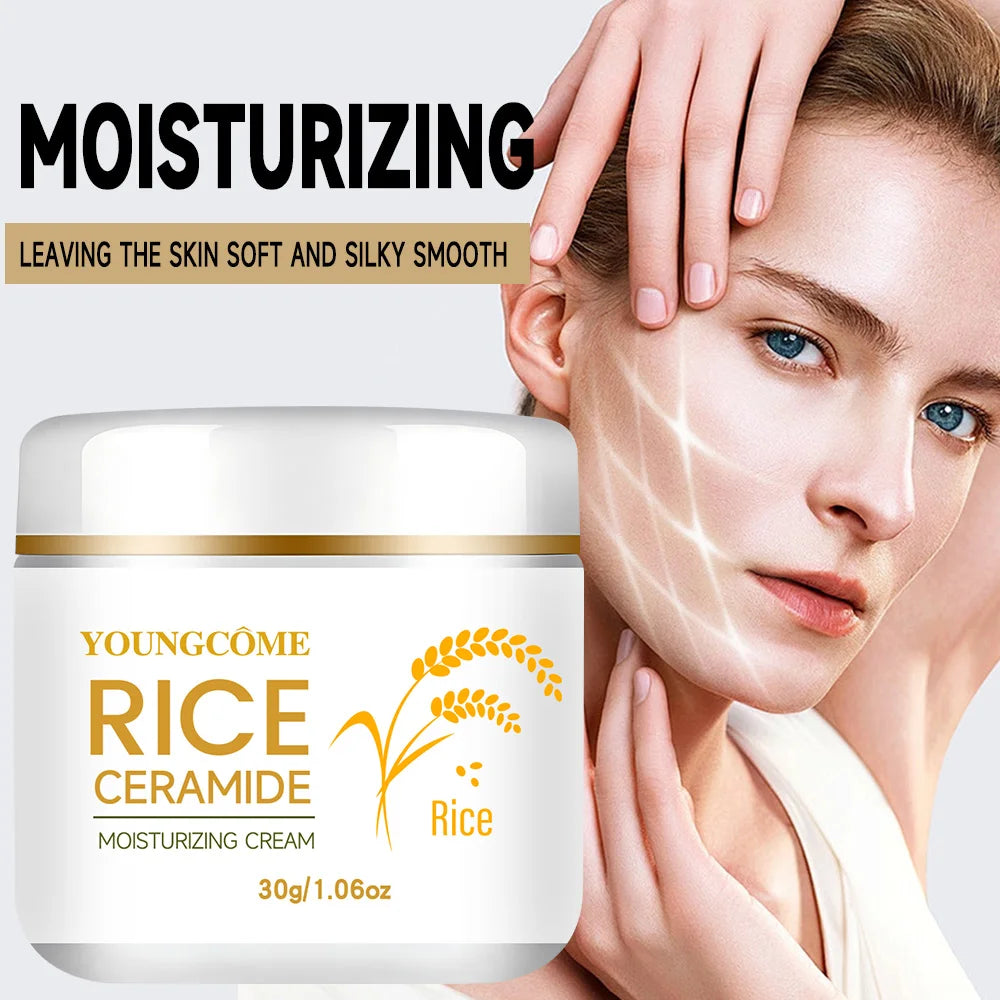 YOUNGCOME Rice Ceramide Moisturizing Cream | Korean Skincare Face Moisturizer Cream Oasis Select 30g