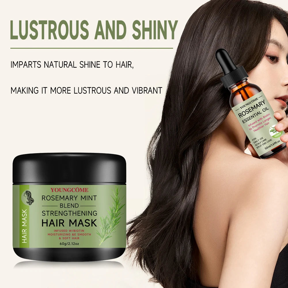 YOUNGCOME Rosemary Serum Conditioner for Hair Repair Mask Nourish Scalp Treatment Rosemary Essential Oil for Hair Care Shampoo Oasis Select