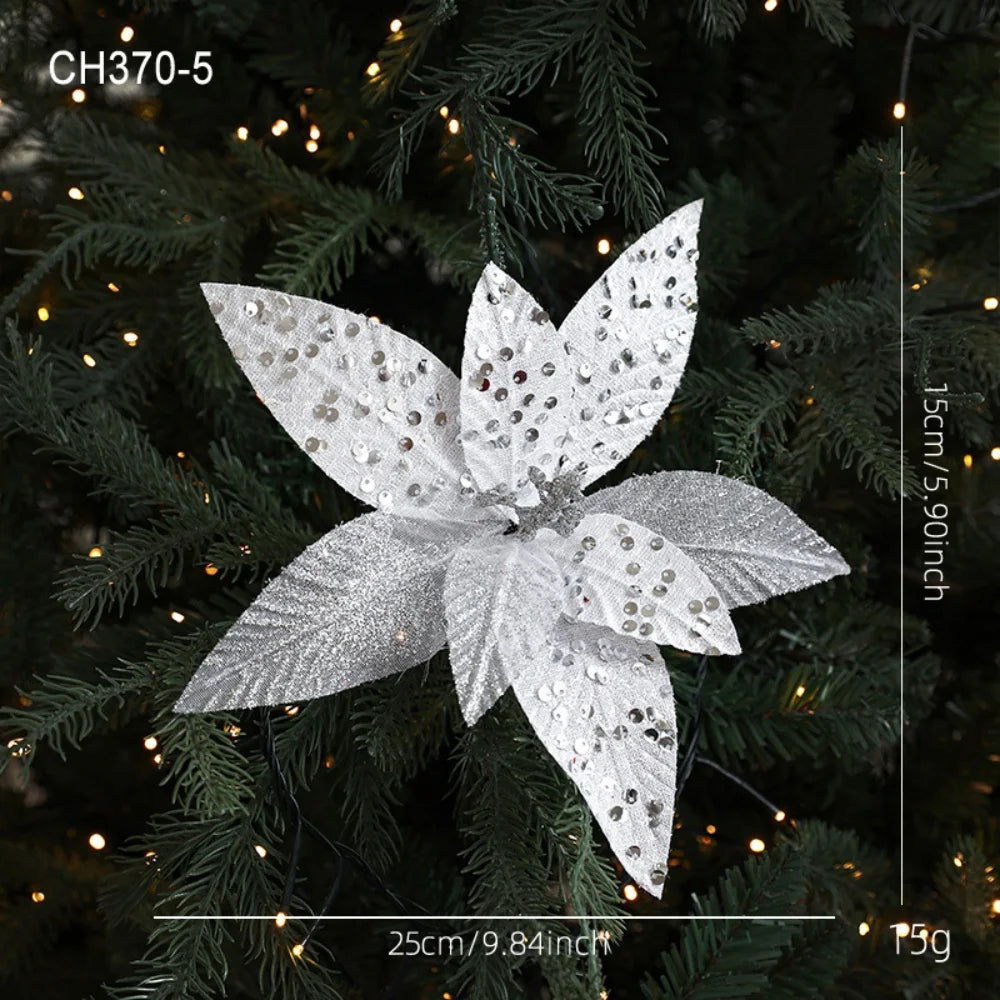 Christmas Flower Decorative Artificial Flowers Berry Bouquet Festive Navidad Accessories For Wreath Festive Events Holiday Oasis Select Silver