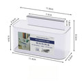 Refrigerator Storage Container With Clip Clear Plastic Fridge Organizer For Cheese Slices Condiment Packets Pantry Holders Oasis Select 1pc