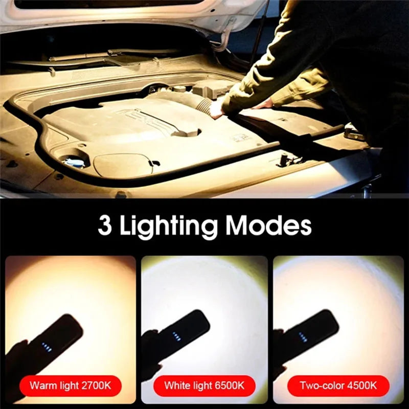 Pocketman COB+LED Work Light Portable Flashlight Camping Light Rechargeable Work Lamp Auto Repair Light Inspection Light Oasis Select