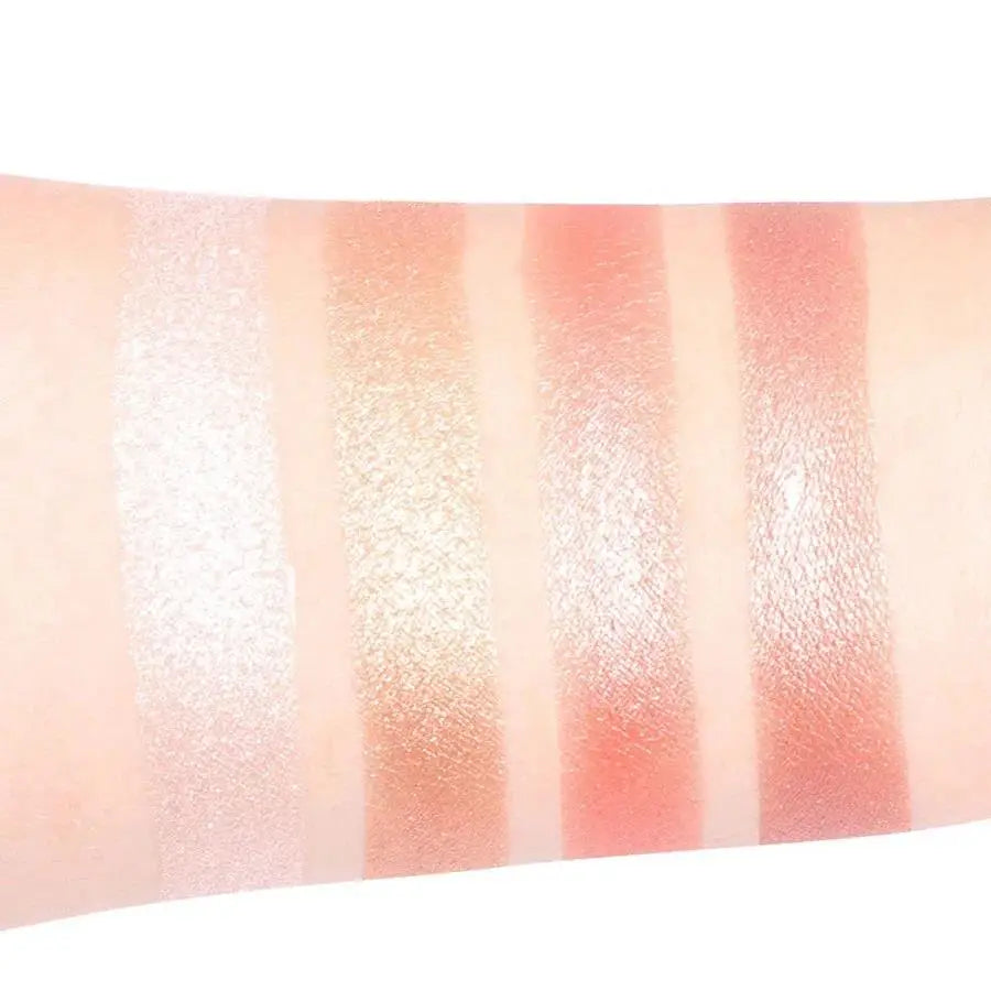 MAGIC CASA 4-Color Highlighter Palette – Shimmer Blush Glow