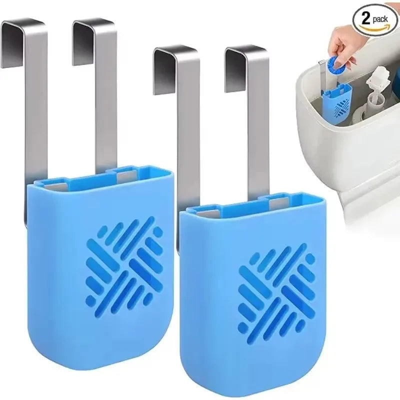 Toilet Solid Dispenser Tank Replacement Part | Plastic, Glam Style, Contemporary Style, No Electricity Needed, Convenient a Oasis Select blue-2pack