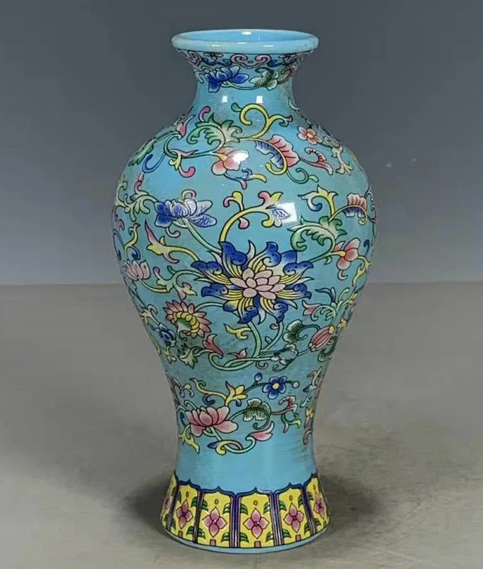 Chinese Table Antique Blue White Porcelain Vase Decoration Crafts