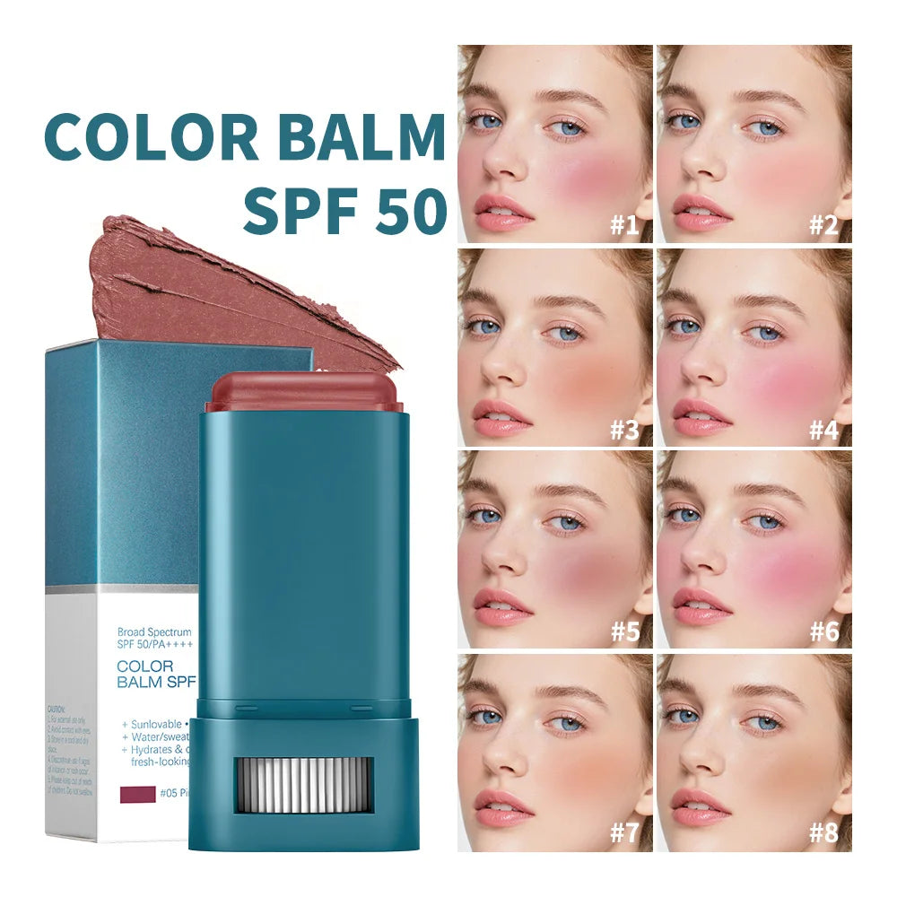 Lakerain SPF 50 Color Blush Balm – Lip & Cheek Tint Blush Lip Balm Oasis Select