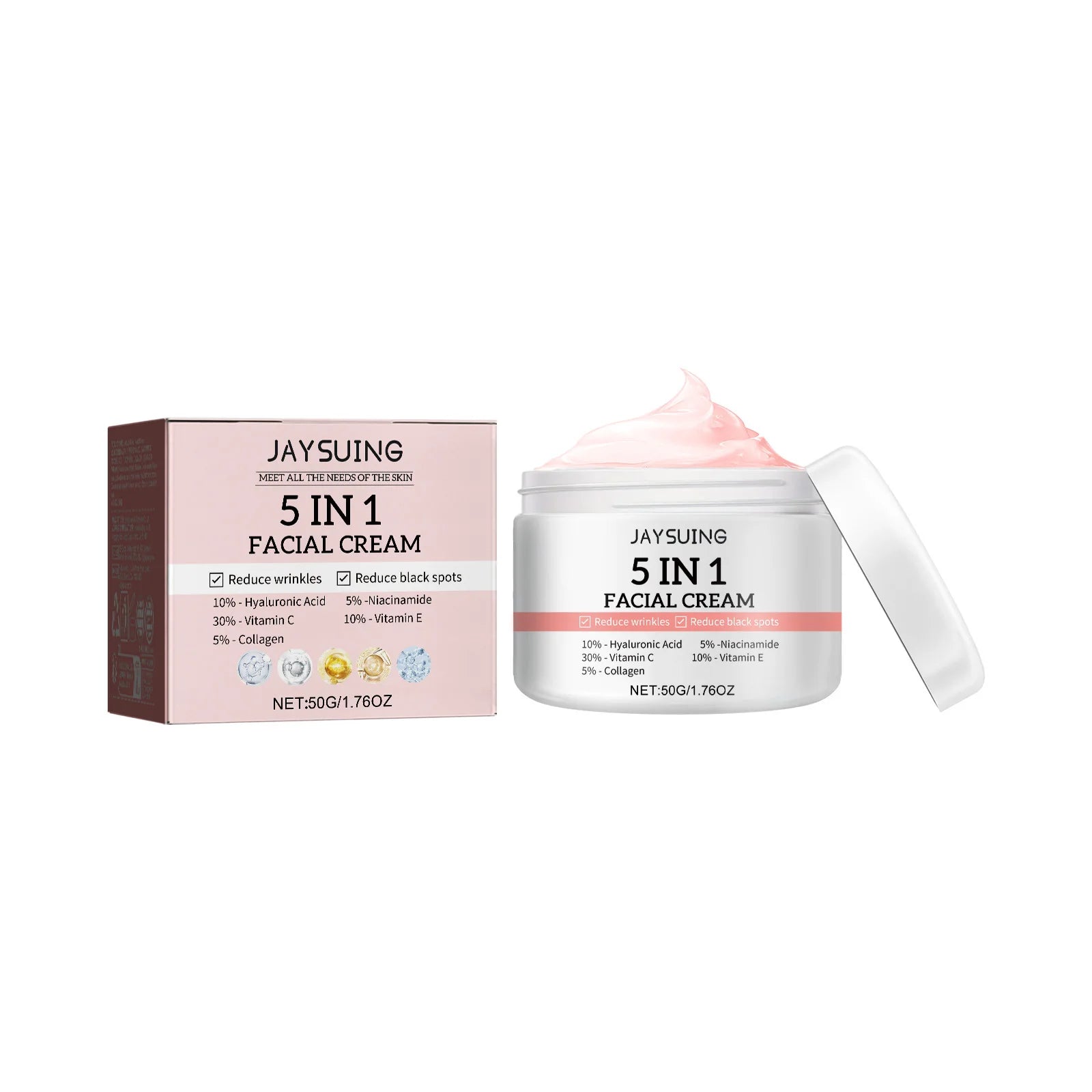 Jaysuing 5-in-1 Face Cream – Anti-Aging, Brightening & Firming Brightening Face Cream Oasis Select 50g boxed
