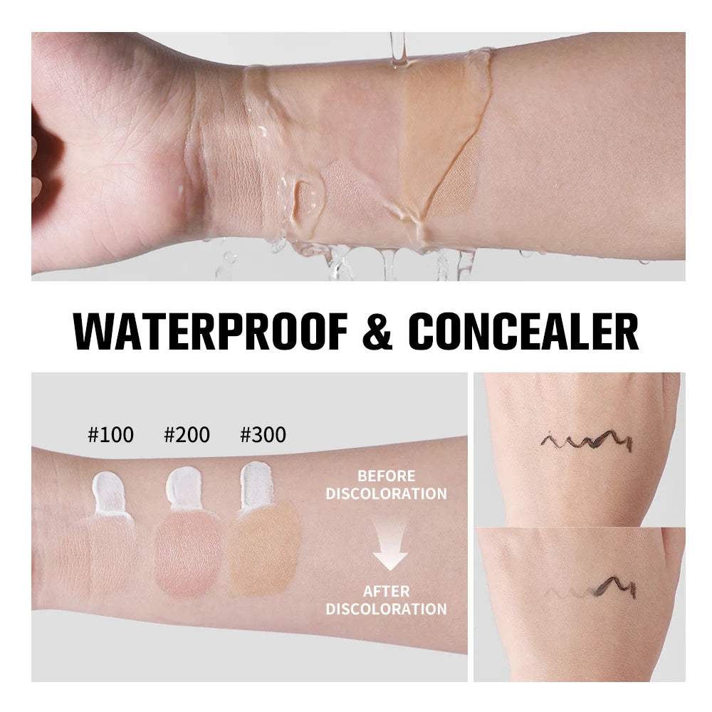 Lakerain Color Changing Liquid Foundation Brightening Moisturizing Skin SPF 15 Sunscreen Natural Even Skin Tone Slight Concealer Oasis Select