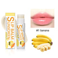 1 Piece Sunscreen Lip Balm SPF 30 UVA Protection Lips Moisturizer Watermelon Coconut Banana Flavor Colorless Lipstick Sun Care Oasis Select Banana