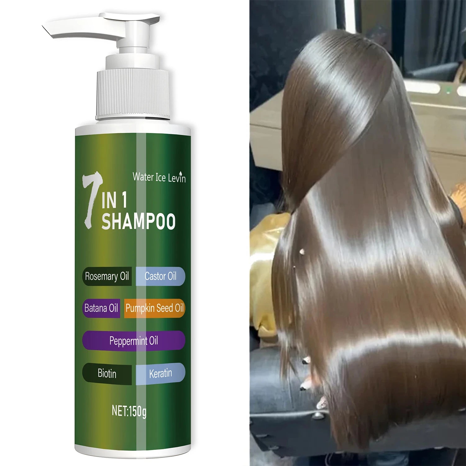 7-in-1 Rosemary, Batana & Castor Oil Shampoo – All Hair Types Moisturizing Shampoo Oasis Select