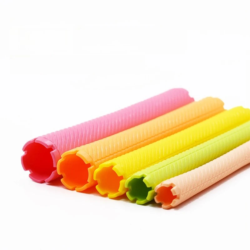 6pcs DIY Heatless Lengthened Hair Roller Stick Perm Tools Hollow Design Spiral Hair Curler Magic Curls Curly Hair Styling Kits Oasis Select