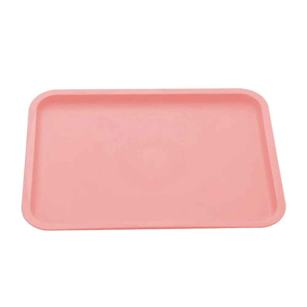 Northern Europe Plastic Storage Tray Multicolor Rectangular Food Bread Pan Hotel Service Tray Dessert Pallet Kitchen Supplies Oasis Select pink