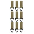 3/6/9PCS Nylon Hang Buckle Strap Outdoor Carabiners Tactical Buckle Belt Clips Keychain Camping Hanging Hooks Camping Tool Oasis Select 9pcs khaki