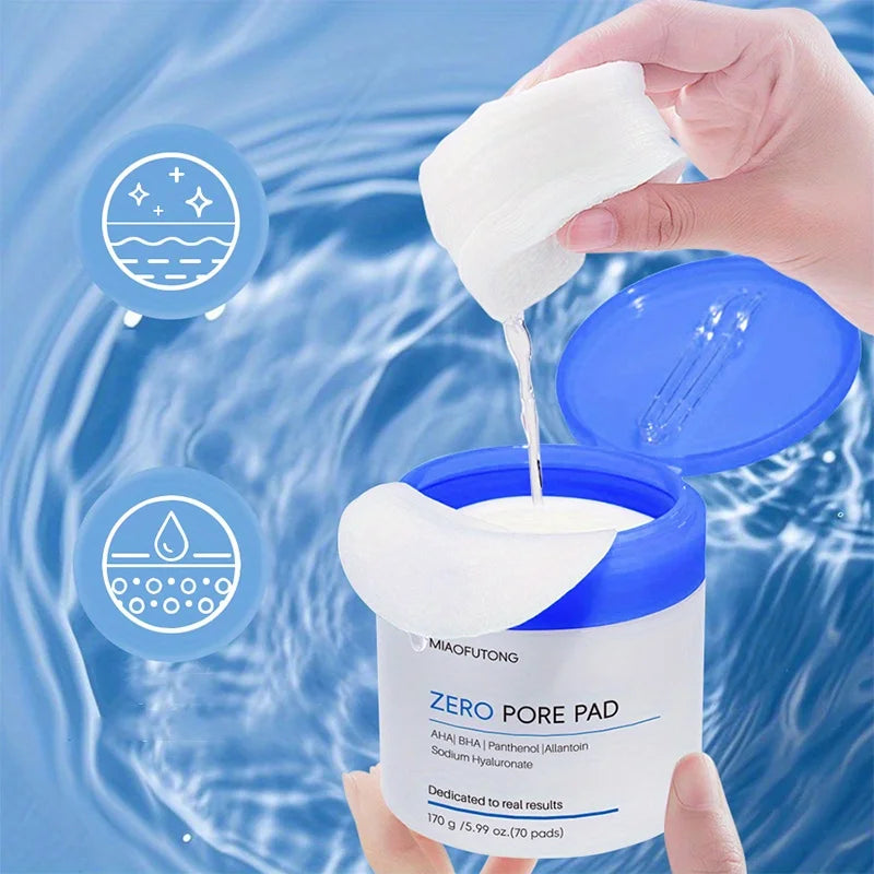 70PCS hyaluronic acid cleansing and makeup remover pads, cotton pad makeupremover pads, gently clean and remove makeupmoisturize Oasis Select