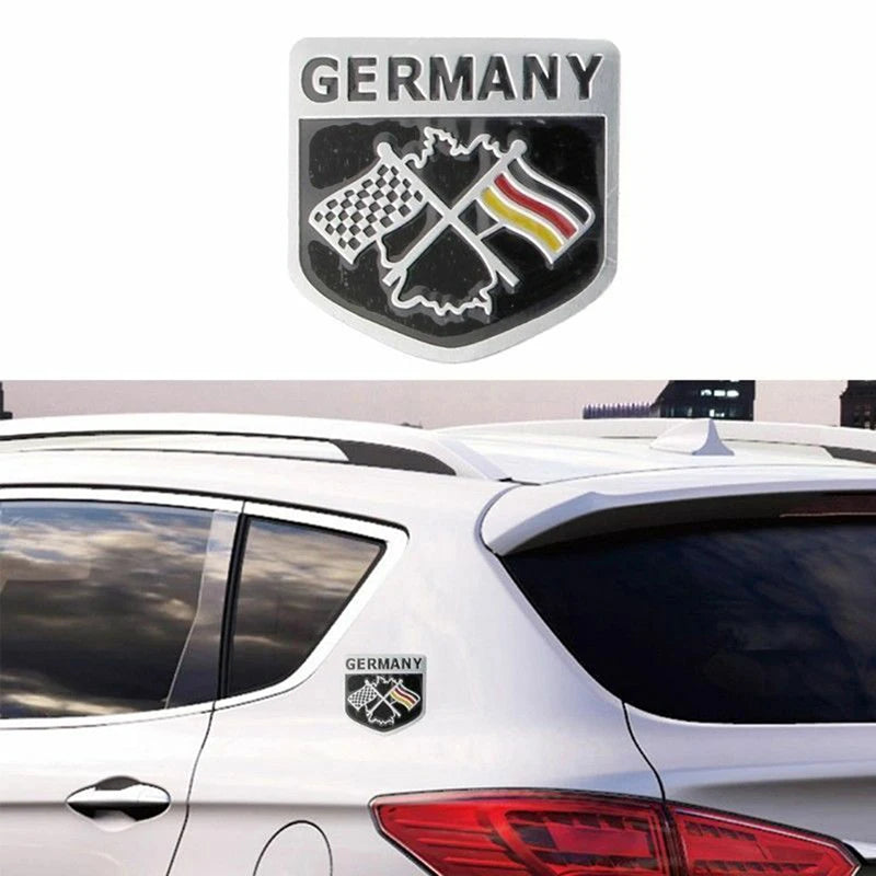 3D Aluminium Auto Car Emblem Germany German Flag Logo Grille Badge Decal Sticker Oasis Select