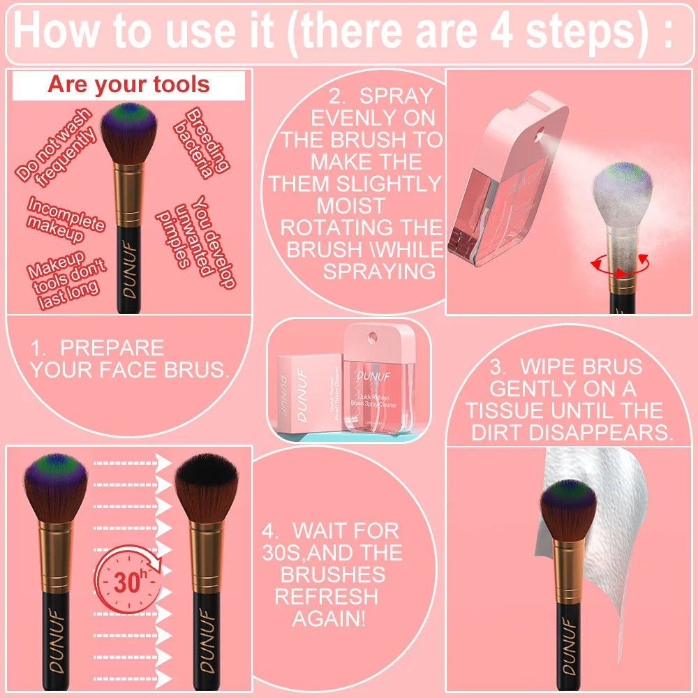 Makeup Brush & Beauty Sponge Deep Cleaning Spray 35ml