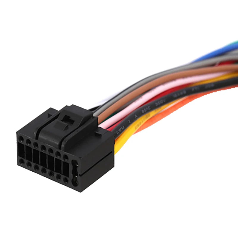 Universal Power Horn Wire Plug 16 Pins Car Audio Wiring Harness Adapter Plug Auto Stereo Connector For Radio CD DVD Oasis Select