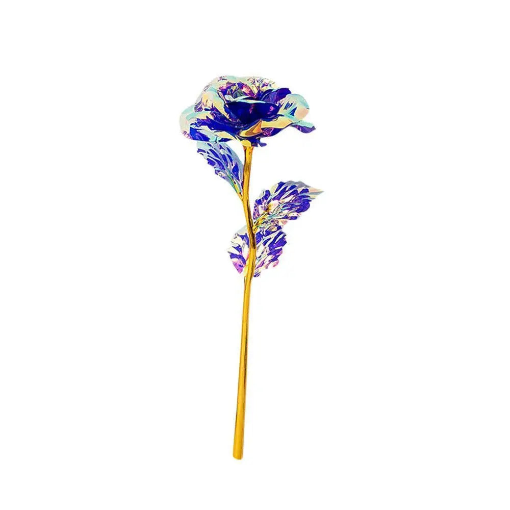 Multi-Color Gold Plated Rose Flower Romantic Valentine’s Day Mother's Day Gift Garden Decoration Flower Decoration Oasis Select Purple