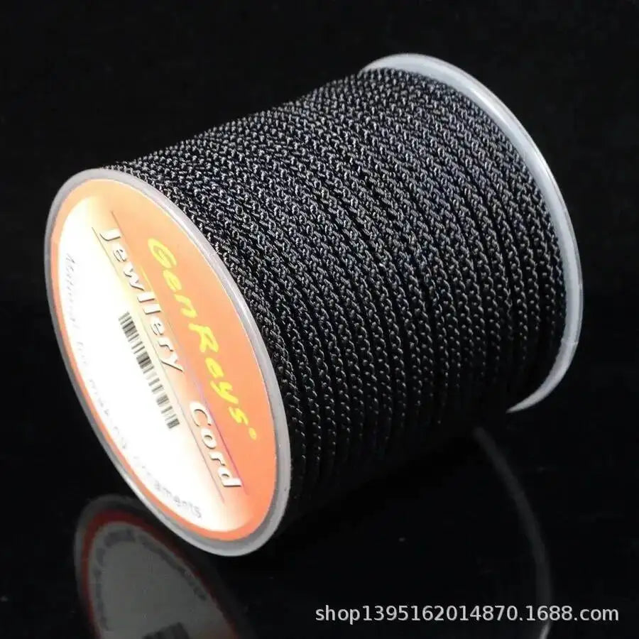 2.3mm 10meter Jewelry Thread DIY Bracelet Rope Thread Woven Rope Morandi Strands Line Woven Yarn Oasis Select Black 10m 2.3mm