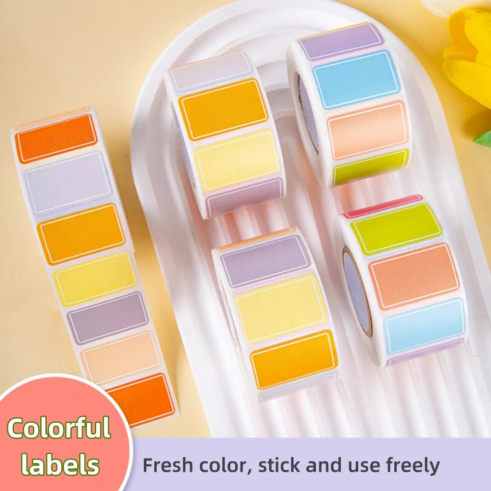 500 Waterproof Colored Labels Stickers Color-Coding Removable Labels Solid Colors Tags for Inventory Address File Classification Oasis Select