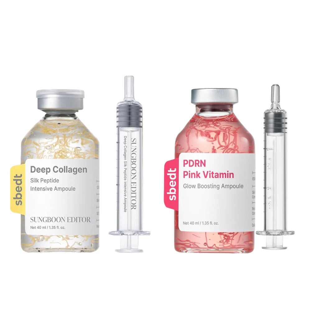 Korean Collagen Silk Peptide Ampoule Serum – Anti-Aging 40ml Face Ampoule Serum Oasis Select 2pcs Ampoule