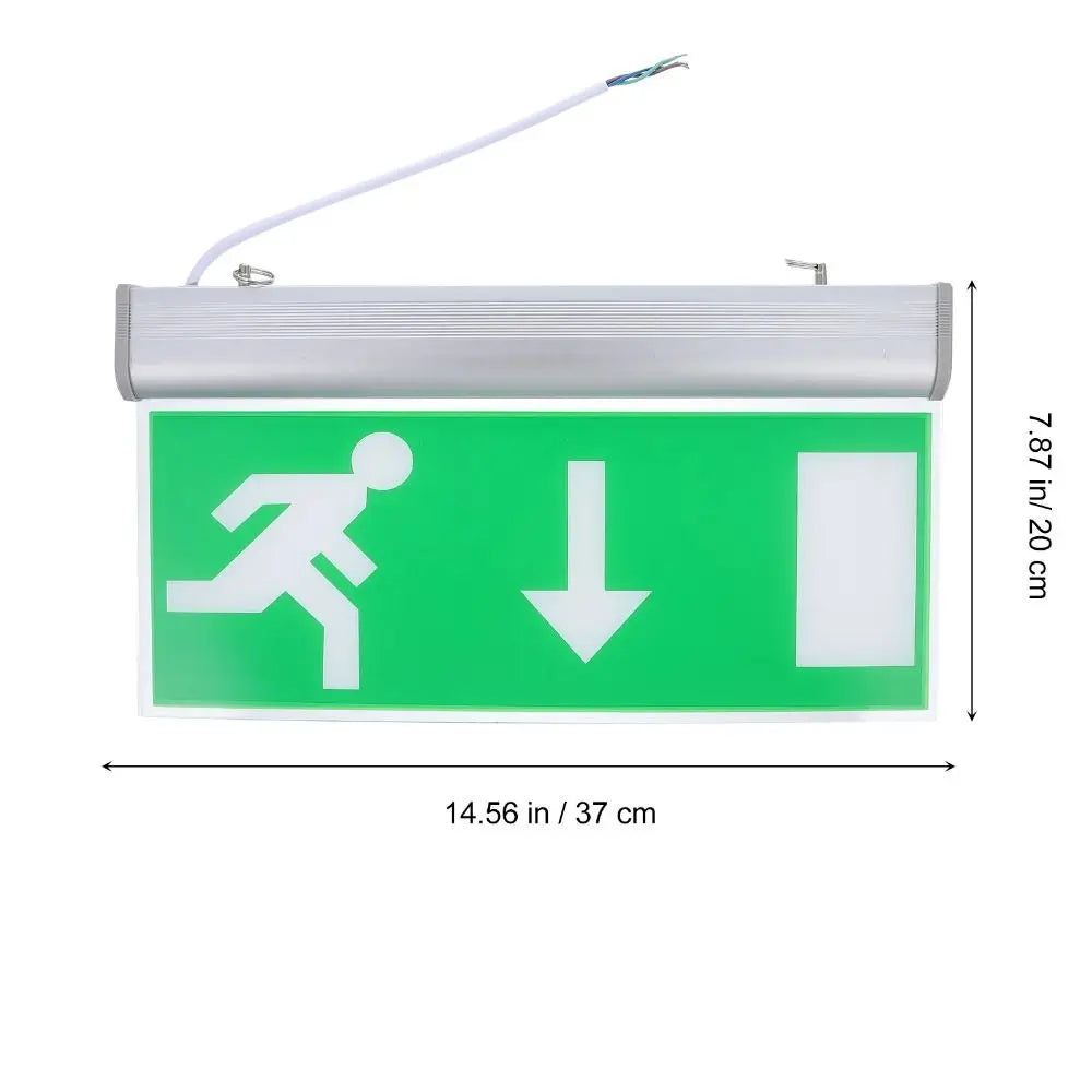 LED Exit Sign Emergency Evacuation Light | Acrylic Green Indicator Emergency Exit Sign Oasis Select
