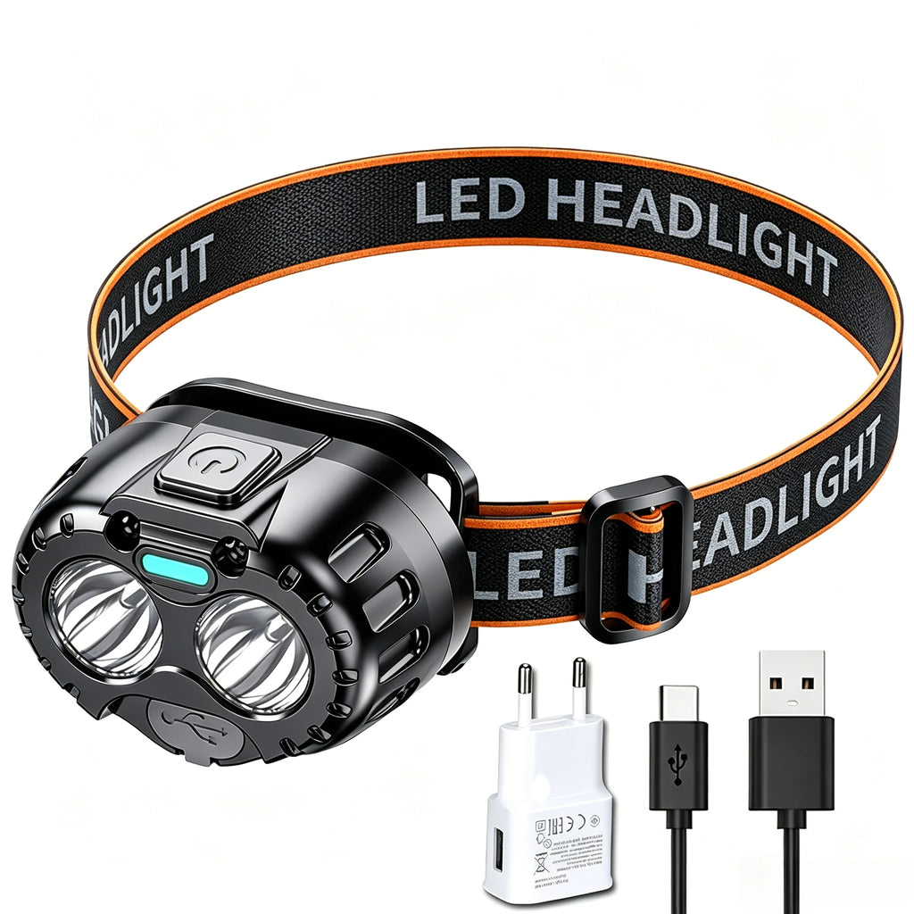 ZHIYU 250LM LED Headlamp – IPX4 Waterproof, Gesture Control